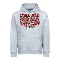 Heather Grey glitter and dirt mama of both girls Urban Hoodie - Zillion Design Studio