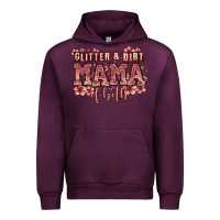 Mauve Wine glitter and dirt mama of both girls Urban Hoodie - Zillion Design Studio