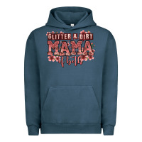 Pigment Midnight Navy glitter and dirt mama of both girls Urban Hoodie - Zillion Design Studio