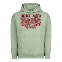 Pigment Oil Green glitter and dirt mama of both girls Urban Hoodie - Zillion Design Studio