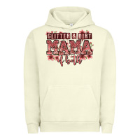Pigment Pistachio glitter and dirt mama of both girls Urban Hoodie - Zillion Design Studio