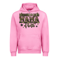 Fuchsia Pink glitter and dirt mama of both Urban Hoodie - Zillion Design Studio