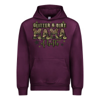 Mauve Wine glitter and dirt mama of both Urban Hoodie - Zillion Design Studio