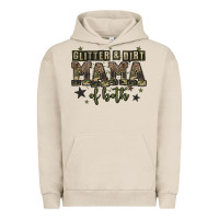 Pigment French Oak glitter and dirt mama of both Urban Hoodie - Zillion Design Studio