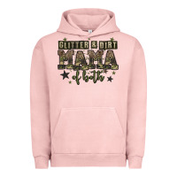 Pigment Salmon glitter and dirt mama of both Urban Hoodie - Zillion Design Studio