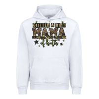 White glitter and dirt mama of both Urban Hoodie - Zillion Design Studio