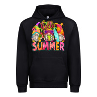 Black hello summer gnomes Urban Hoodie - Zillion Design Studio