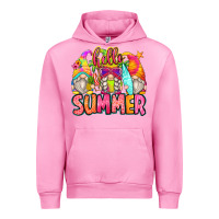 Fuchsia Pink hello summer gnomes Urban Hoodie - Zillion Design Studio