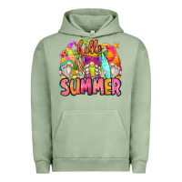 Pigment Oil Green hello summer gnomes Urban Hoodie - Zillion Design Studio