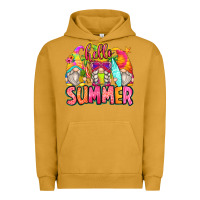 Pigment Peanut Butter hello summer gnomes Urban Hoodie - Zillion Design Studio