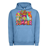 Pigment Pebble Blue hello summer gnomes Urban Hoodie - Zillion Design Studio