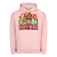 Pigment Salmon hello summer gnomes Urban Hoodie - Zillion Design Studio