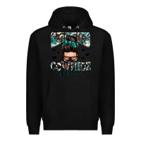 Black cowhide junkie messy bun Premium Hoodie - Zillion Design Studio
