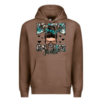 Chestnut cowhide junkie messy bun Premium Hoodie - Zillion Design Studio