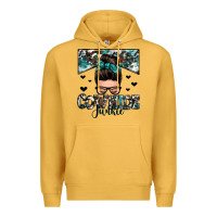 Mustard cowhide junkie messy bun Premium Hoodie - Zillion Design Studio