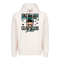 Pale Pink cowhide junkie messy bun Premium Hoodie - Zillion Design Studio
