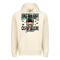 Sandshell cowhide junkie messy bun Premium Hoodie - Zillion Design Studio
