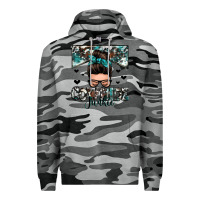 Slate Camo cowhide junkie messy bun Premium Hoodie - Zillion Design Studio