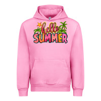 Fuchsia Pink hello summer Urban Hoodie - Zillion Design Studio