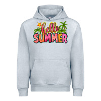 Heather Grey hello summer Urban Hoodie - Zillion Design Studio