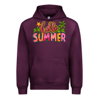 Mauve Wine hello summer Urban Hoodie - Zillion Design Studio