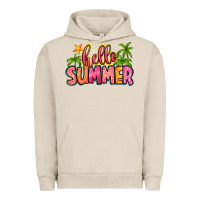 Pigment French Oak hello summer Urban Hoodie - Zillion Design Studio