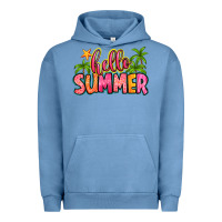 Pigment Pebble Blue hello summer Urban Hoodie - Zillion Design Studio