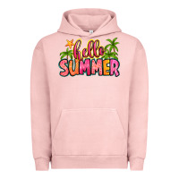 Pigment Salmon hello summer Urban Hoodie - Zillion Design Studio