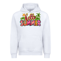 White hello summer Urban Hoodie - Zillion Design Studio