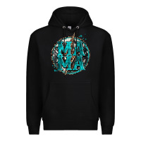 Black cowhide mama lighting bolt Premium Hoodie - Zillion Design Studio