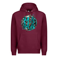 Burgundy cowhide mama lighting bolt Premium Hoodie - Zillion Design Studio