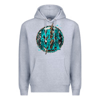 Heather Grey cowhide mama lighting bolt Premium Hoodie - Zillion Design Studio