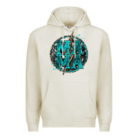 Oatmeal Heather cowhide mama lighting bolt Premium Hoodie - Zillion Design Studio