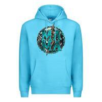 Ocean Blue cowhide mama lighting bolt Premium Hoodie - Zillion Design Studio