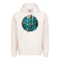 Pale Pink cowhide mama lighting bolt Premium Hoodie - Zillion Design Studio
