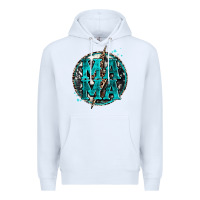 White cowhide mama lighting bolt Premium Hoodie - Zillion Design Studio