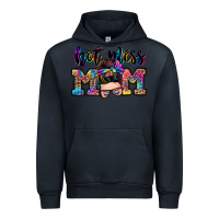 Navy hot mess mom messy bun Urban Hoodie - Zillion Design Studio