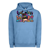 Pigment Pebble Blue hot mess mom messy bun Urban Hoodie - Zillion Design Studio