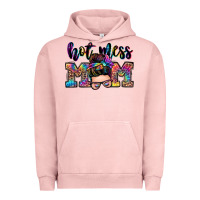 Pigment Salmon hot mess mom messy bun Urban Hoodie - Zillion Design Studio