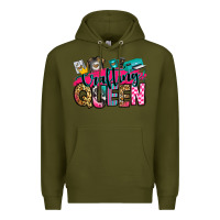 Army Green crafting queen Premium Hoodie - Zillion Design Studio