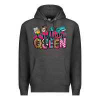 Charcoal Heather crafting queen Premium Hoodie - Zillion Design Studio