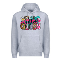 Heather Grey crafting queen Premium Hoodie - Zillion Design Studio