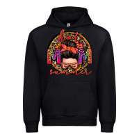 Black hot mom summer messy bun Urban Hoodie - Zillion Design Studio