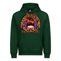 Forest Green hot mom summer messy bun Urban Hoodie - Zillion Design Studio