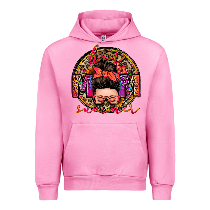 Hot Mom Summer Messy Bun Urban Hoodie by Zillion Design Studio | Teevron