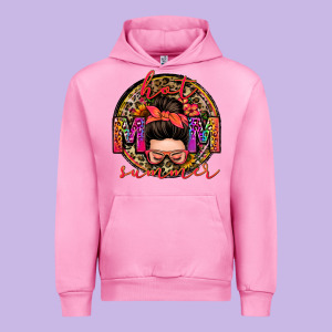 Hot Mom Summer Messy Bun Urban Hoodie Designed By Zillion Design Studio