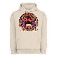 Pigment French Oak hot mom summer messy bun Urban Hoodie - Zillion Design Studio