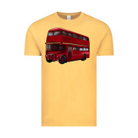 Vintage Mustard double decker bus Vintage Tee - Artiststas