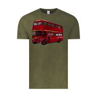 Vintage Olive double decker bus Vintage Tee - Artiststas