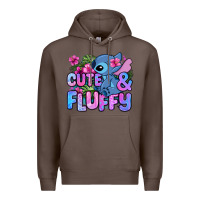Coffee cute and fluffy stitch Premium Hoodie - Zillion Design Studio